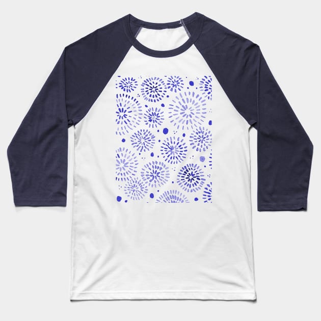 Abstract watercolor sparkles – blue Baseball T-Shirt by wackapacka